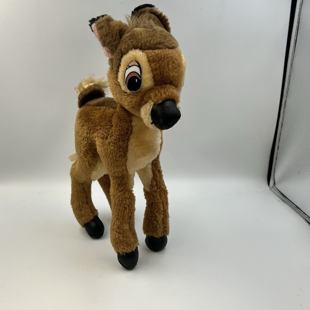 Vintage Disney Posable Bambi 12" Plush Stuffed Animal Fawn Deer Promotional